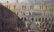 Francesco Guardi The Coronation of the Doge on the Staircase of the Giants at the Ducal Palace (mk05) oil painting reproduction